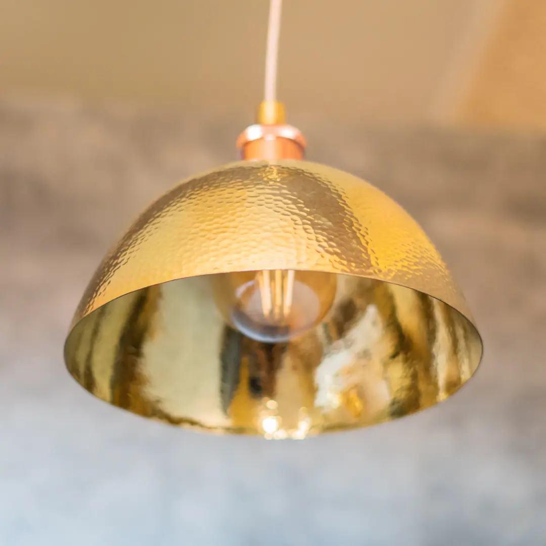 Handcrafted brass pendant light