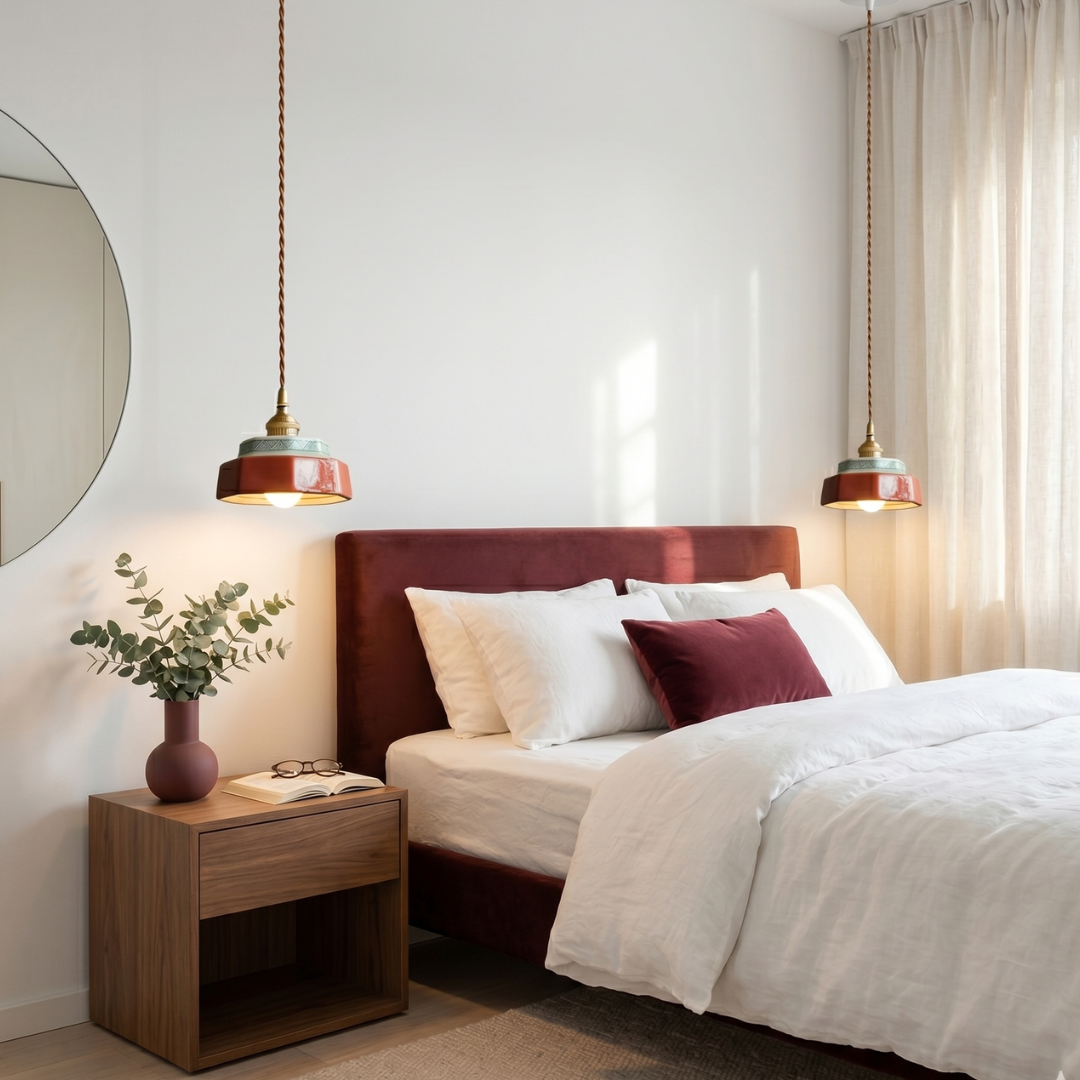 The Curated Retro Porcelain Pendant Lamp detail b