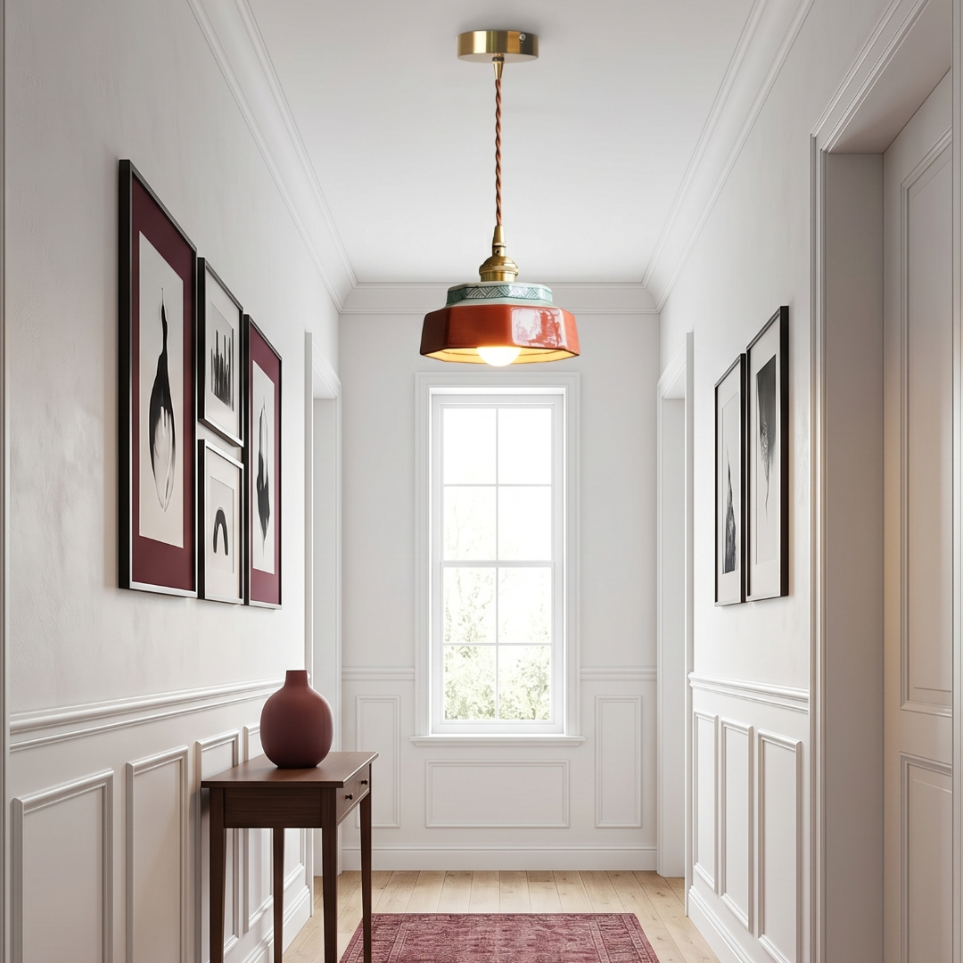 The Curated Retro Porcelain Pendant Lamp detail c