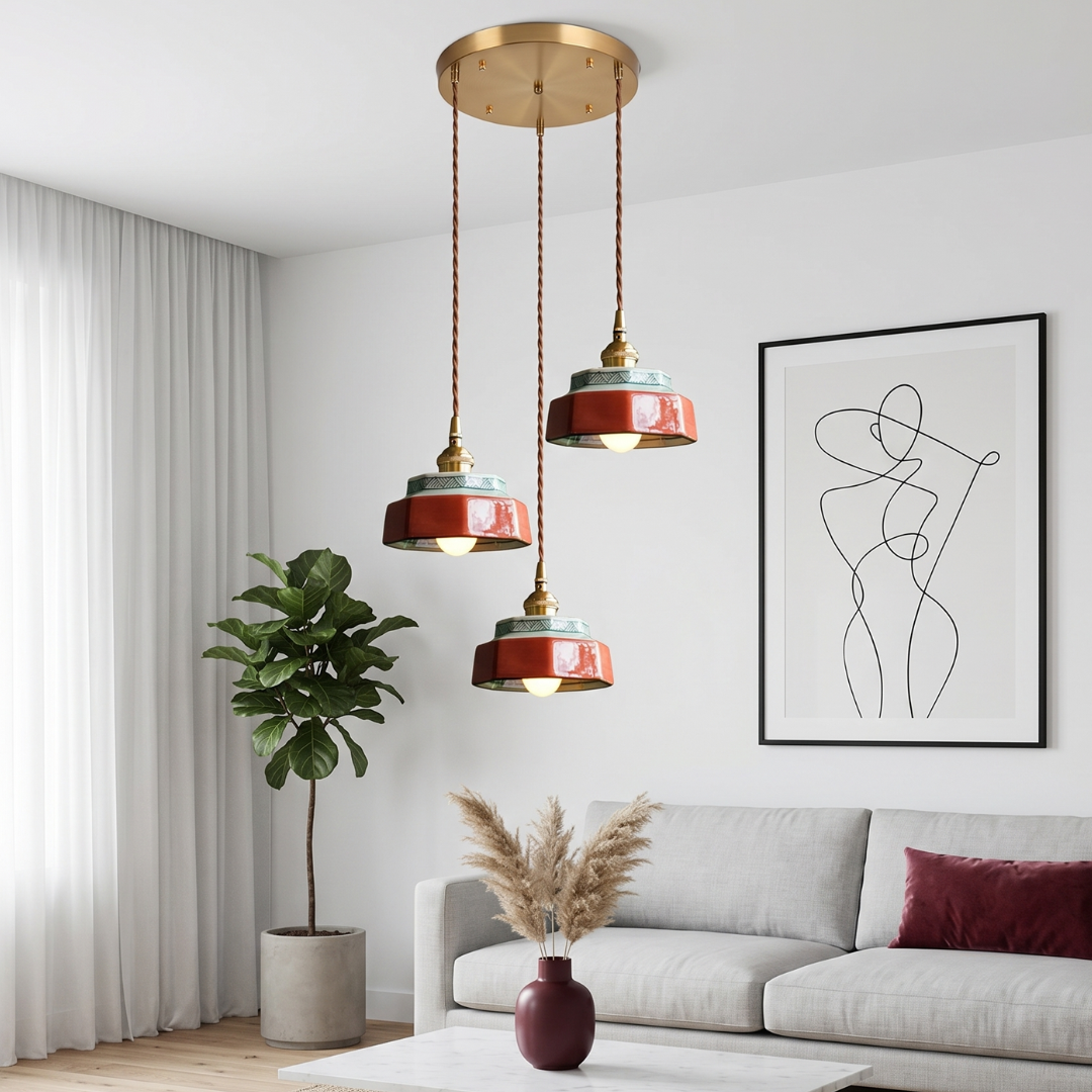 The Curated Retro Porcelain Pendant Lamp main