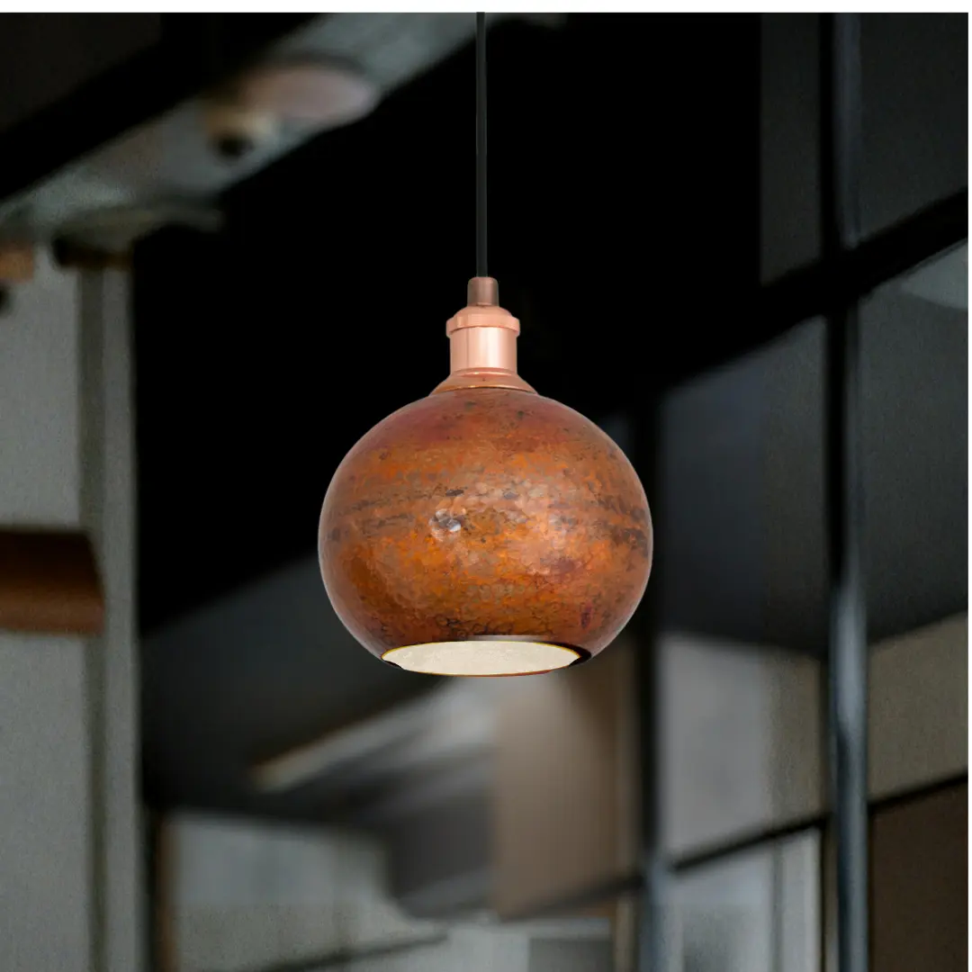Globe Copper Lamp Pendant