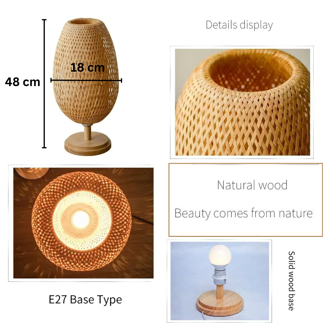 Coastal Bamboo Table Lamp dimensions and specifications