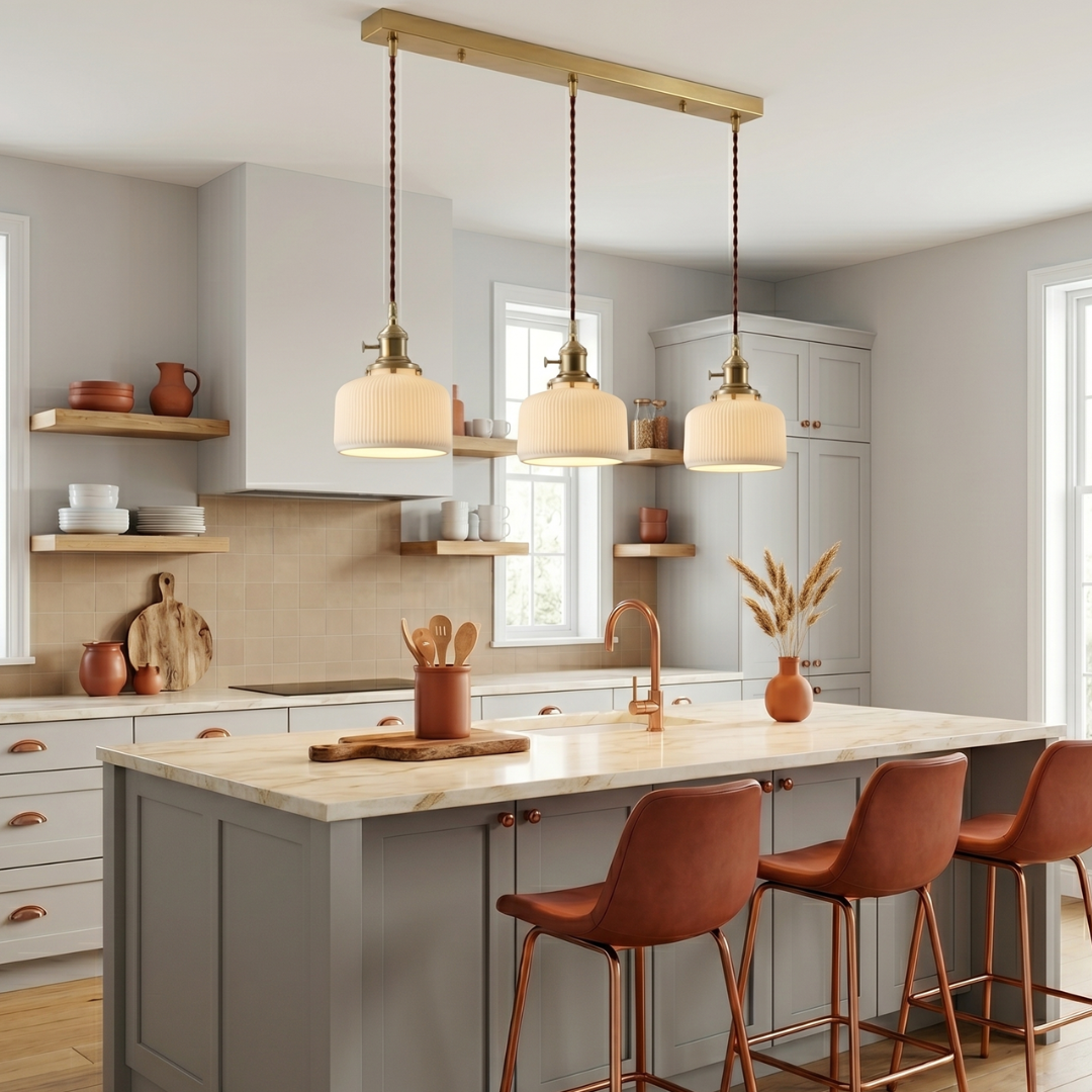 The Fluted Dome Porcelain Pendant Light: A Study in Refined Illumination lifestyle