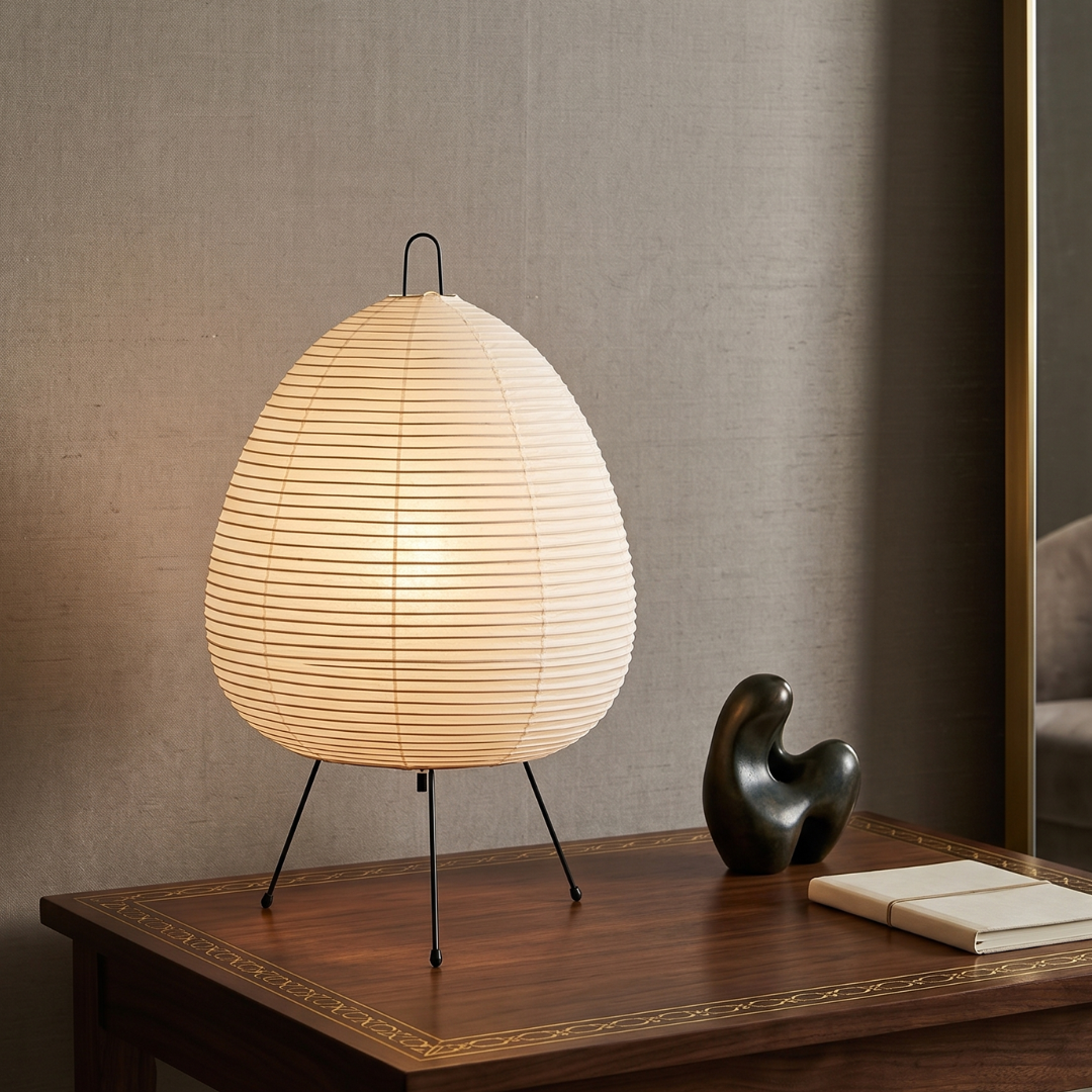 Washi Japanese Paper Table Lamp: Tranquil Illumination lifestyle