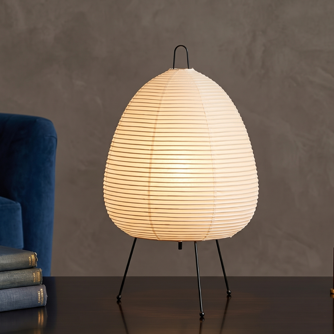 Washi Japanese Paper Table Lamp: Tranquil Illumination