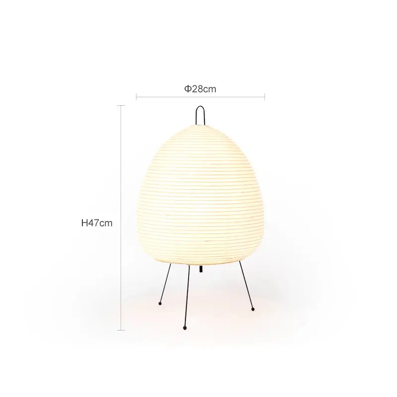 Washi Japanese Paper Table Lamp: Tranquil Illumination specifications and dimensions