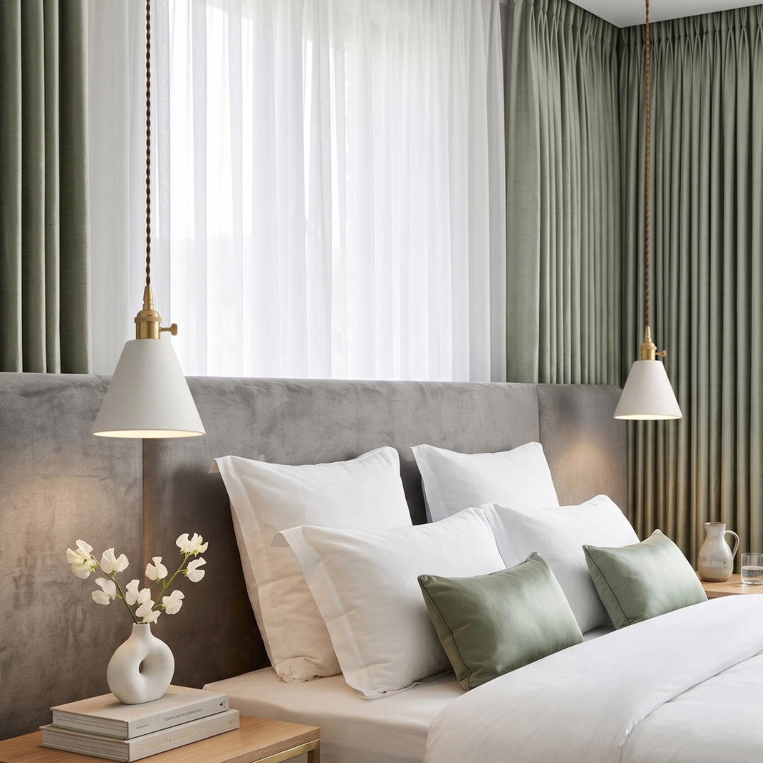 Lumi White Ceramic Pendant Light: Vintage Elegance for Curated Spaces lifestyle